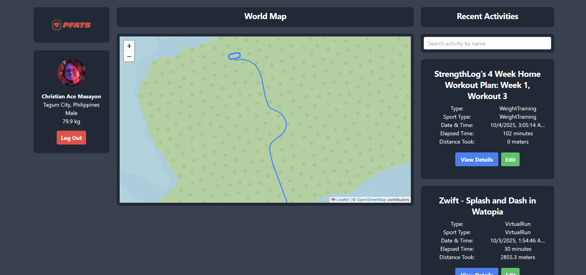 Physical Fitness Activity Tracker System
